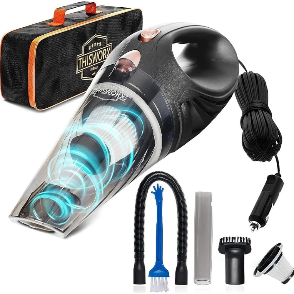 ThisWorx Car Vacuum Cleaner - Portable Handheld Mini Vacuum Cleaner W/ 16ft Cord